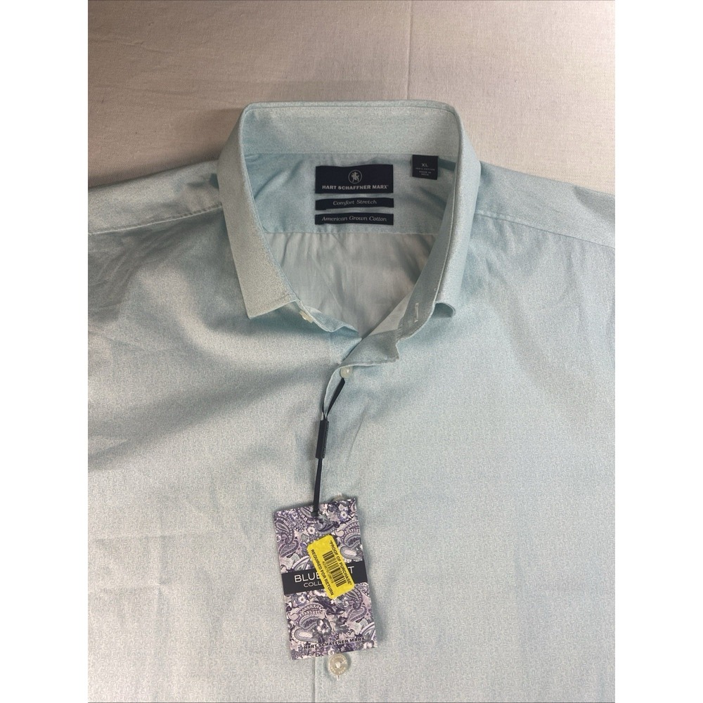 Hart Schaffner Marx‎ Men XL Shirt Comfort Stretch Short Sleeve Cotton